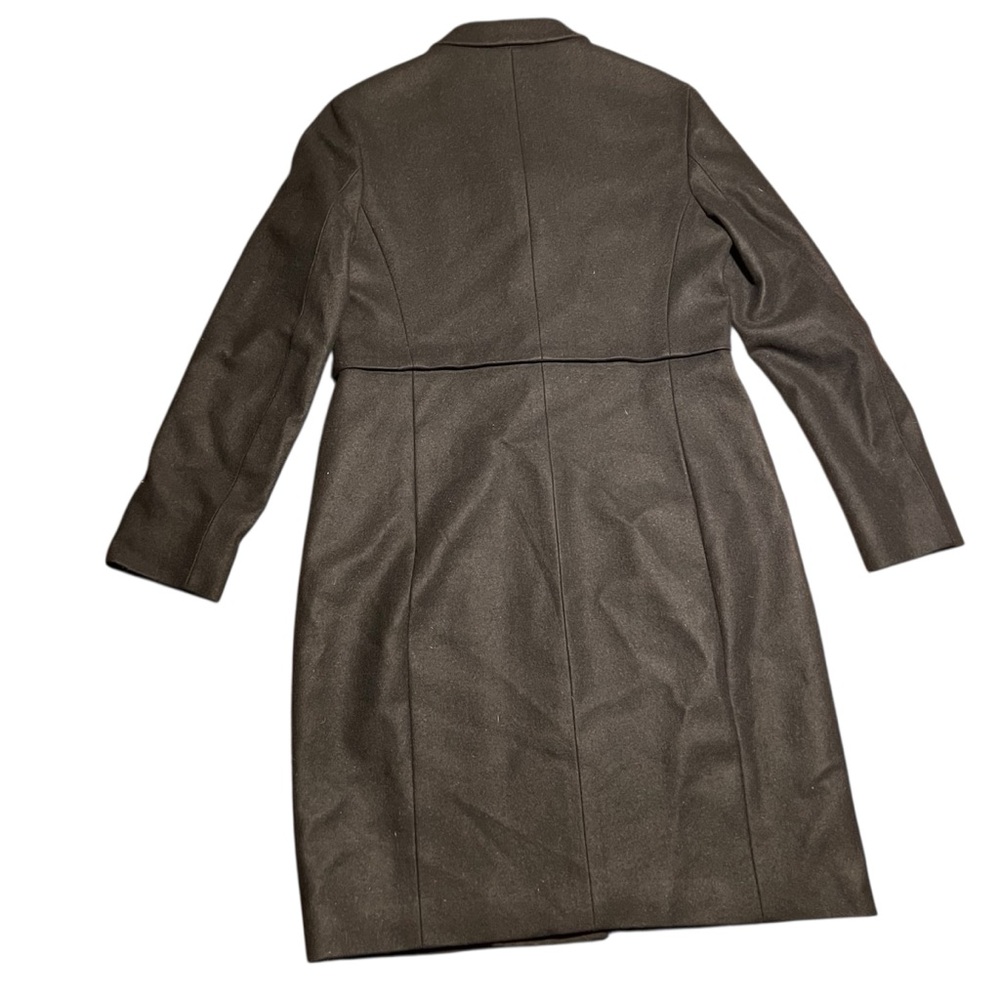 Jil Sander Coat Women Size 40 US 8 Wool Angora Black Long Button - Picture 2 of 11